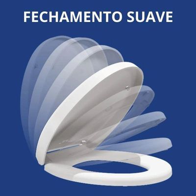 Assento Sanitario Com Fechamento Suave Oval Branco 1 - Astra