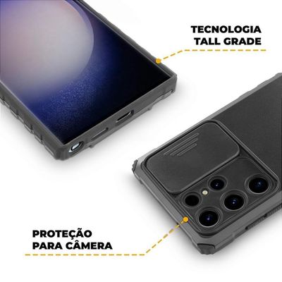 Capa Victus + Película Frontal E Traseira Transparente Para Samsung Galaxy S23 Ultra - Gshield