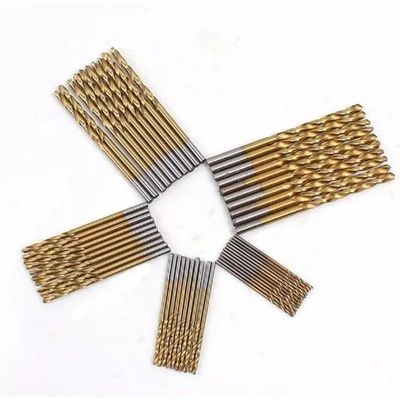 50 Brocas De Titânio P/ Madeira Alumínio Plastico 1mm à 3mm