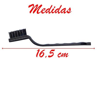 Kit 3 Escovas Aço Inox, Nylon Para Limpeza De Peças Danmi®