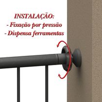 Grade Portão Divisor Ambiente Multigrade 70 A 100 Cm Preto