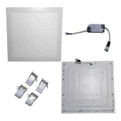 Kit 05 Luminária Led Flat Embutir Quadrada 6500k - 18w (lumanti) 1350 Lumens