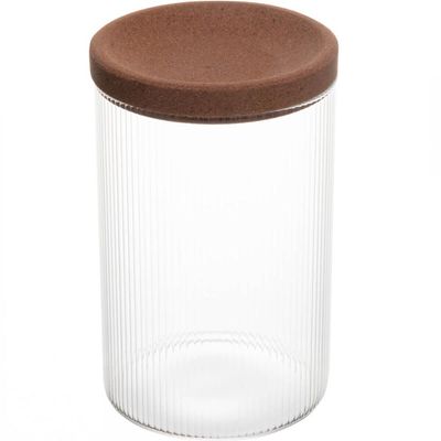 Suporte 3 Potes de Vidro Lyor 500ml Tampa Rolha Porta Mantim