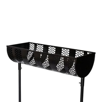 Lixeira De Rua Calçada Com Tela Reforçada 40x40x100cm