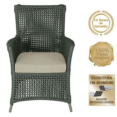 Poltronas Igapó Alumínio Pintura Fendi Corda Náutica E7 Verde