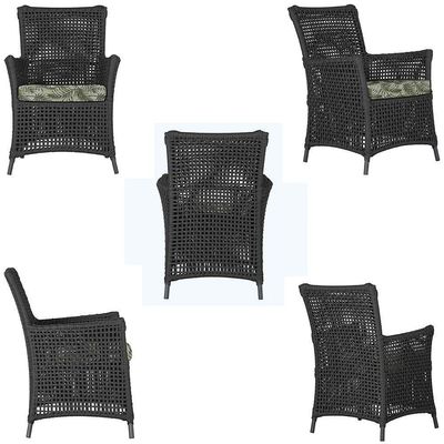 Poltronas Igapó Alumínio Pintura Preta Corda Náutica E5 Preto