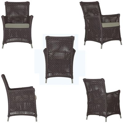 Poltronas Igapó Alumínio Pintura Fendi Corda Náutica E8 Marrom
