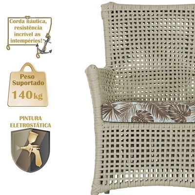 Poltrona Igapó Alumínio Micro Pintura Fendi Corda Náutica E6 Rami