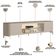 Rack Para Sala De Estar Tv 85 Pol Com Led Elysia L05 Off White Fosco - Lyam Decor