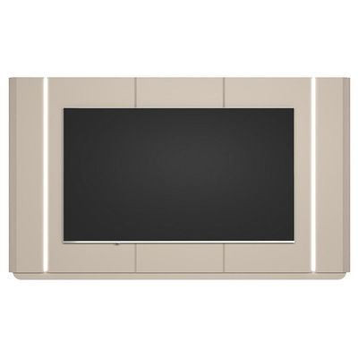 Painel Para Tv 75 Pol Com Led 240cm Elysia L05 Off White Fosco - Lyam Decor