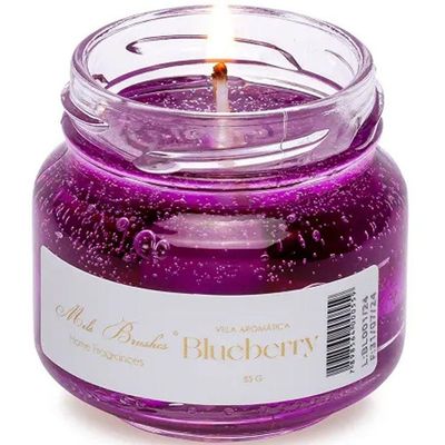 Vela Aromática Geleia De Frutas Perfumada Mels Brushes 85g Blueberry
