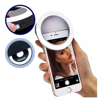 Mini Ring Light Selfie Com Luz De Led Para Celular