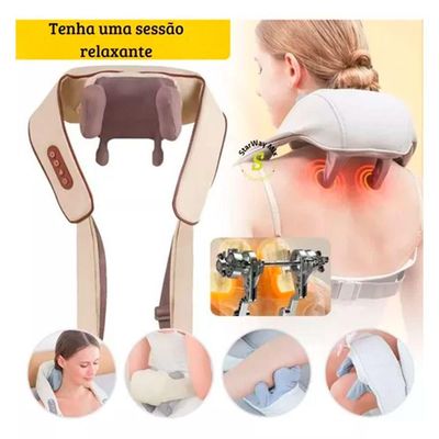 Colete Massageador Costas Pescoço Lombar Pernas Ombros Shiatsu