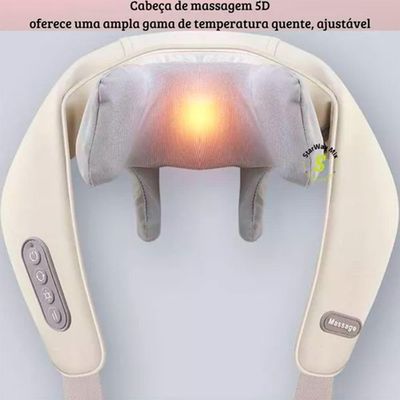 Colete Massageador Costas Pescoço Lombar Pernas Ombros Shiatsu