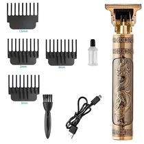 Máquina De Barbear E Cortar Cabelo Profissional Recarregável Sem Fio