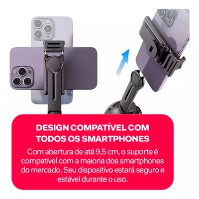 Gimbal Suporte Celular 360 Reconhecimento Facial Lançamento