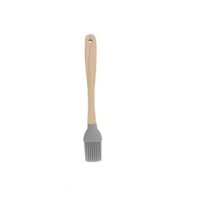 Jogo 2 Pincéis Silicone Cabo De Bambu 22 Cm Mimo Style