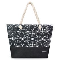 Kit Bolsa De Praia, Necessaire Transparente, Trio De Esponjas Preto