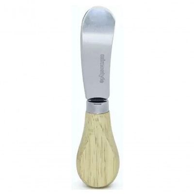 Espátula Para Queijo Inox Com Cabo De Madeira 12.8 Cm - Mimo Style - Ac19012