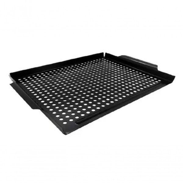 Bandeja Perfurada Para Grelha Em Churrasqueira Em Inox Preto 40x30 Cm - Mimo Style - Ah20376