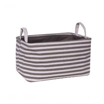 Cesta Organiz Com Alças Listrado Pequeno Mimo Style Bh21013