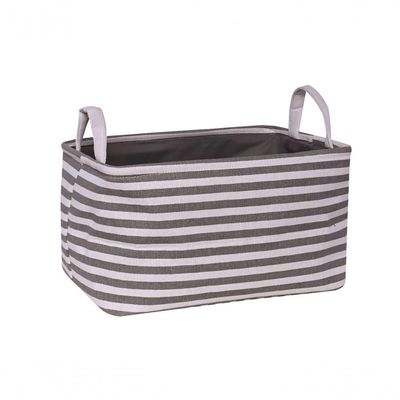 Cesta Organiz Com Alças Listrado Pequeno Mimo Style Bh21013