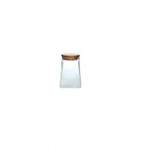 Pote De Vidro Boro Scalene C Tampa Bambu 950 Ml Mimo Style