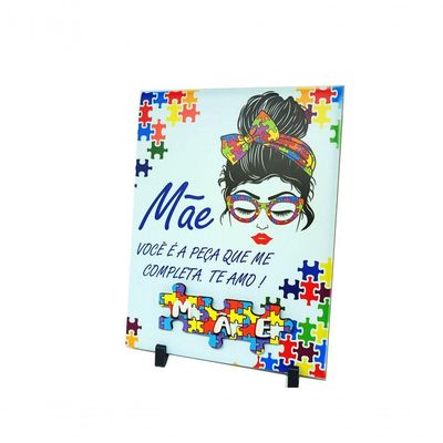 Porta Retrato Lembrança Azulejo Decorativo Mães De Autistas