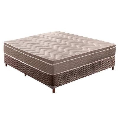 Cama Box Casal: Colchão Ortopédico Paropas D28/Ep Anatômico Pasquale + Base Rústico Brown(138X188)