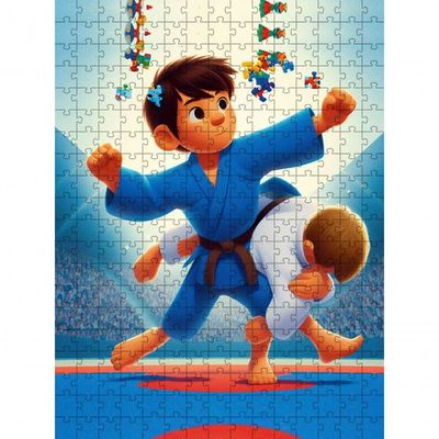 Quebra-cabeça Infantil Judô Esportes 300 Peças Em Mdf