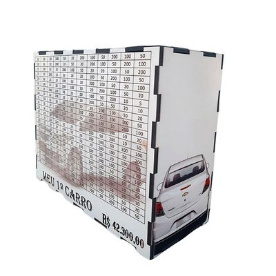Cofre Desafio Meu Carro Dos Sonhos Junte 20 Mil Para Seu Sonho Em Mdf