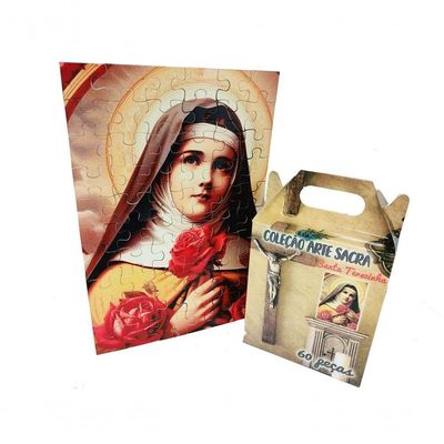 Quebra-cabeça Exclusivo Sta Terezinha 60 Pçs + Terço P-rezar