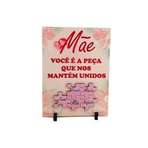 Porta Retrato Dia Das Mães Decorativo Em Azulejo 20 X 15 Cm