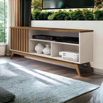 Rack Malbec Wood Ripado Off White/freijo - Giga