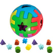 Brinquedo Educativo 1 Ano Bola Bebês Encaixar Kendy 22cm