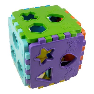 Brinquedo Educativo De Encaixar E Montar 1 Ano Cubo Didático Kendy