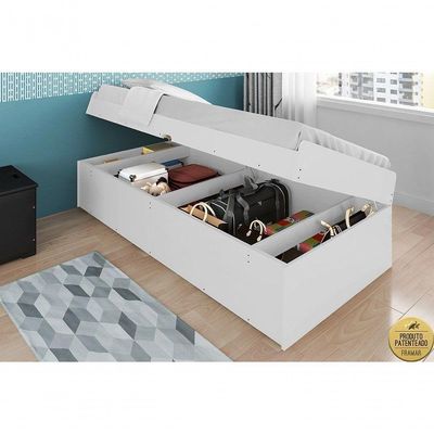 Cama Solteiro Camila Branco Framar Móveis