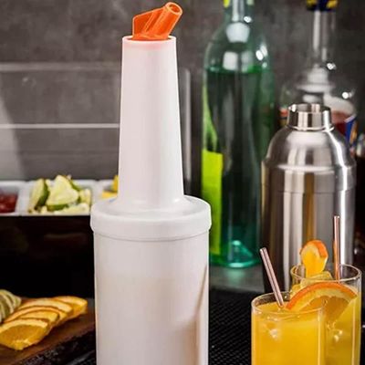 Kit 6 Garrafa  Plástica Store'n Pour 1L Laranja Weck Sucos Xaropes Destilados