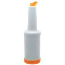 Kit 6 Garrafa  Plástica Store'n Pour 1L Laranja Weck Sucos Xaropes Destilados