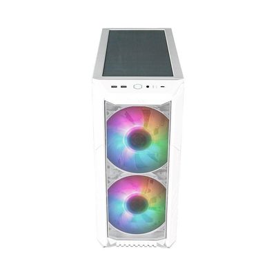 Gabinete Cooler Master Haf 500 Lateral Vidro Temperado 2 Fans 200mm Led Branco H500-wgnn-s00