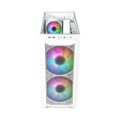 Gabinete Cooler Master Haf 500 Lateral Vidro Temperado 2 Fans 200mm Led Branco H500-wgnn-s00