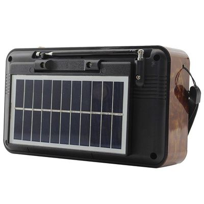 Caixa De Som Bluetooth Com Painel Solar Rádio Fm El522 Preto