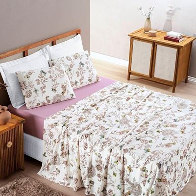 Jogo De Cama Malha Casal Quality 04 Peças Butterfly
