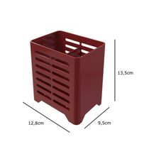 Porta Talheres Em Plástico - Stolf Vermelho