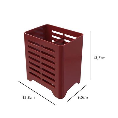 Porta Talheres Em Plástico - Stolf Vermelho