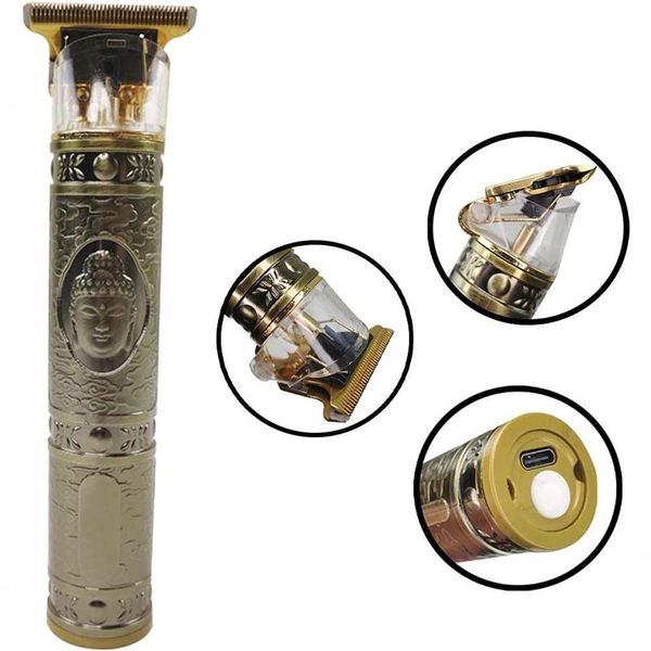Maquina Barbeador Aparador De Pelos Retro Buda Gold Q-2486 Buda
