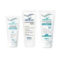 Kit de Loções Hidratantes Veromed: Corpo, Calcanhares e Pés