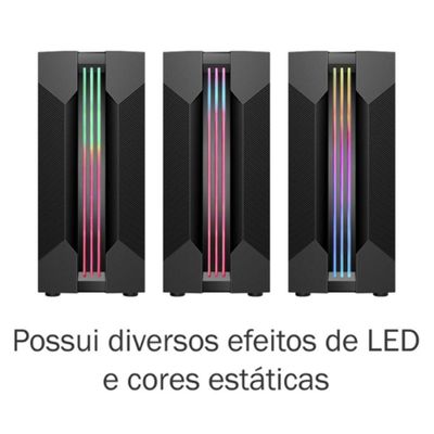 Gabinete Gamer Kmex Cg-01a9 Led Rgb - Bifrost Vi