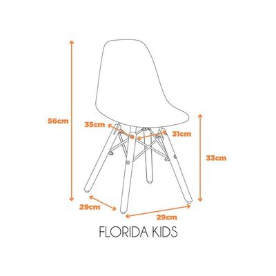 Kit Com 2 Cadeira Flórida Kids Com Assento Em Polipropileno Rosa