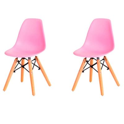 Kit Com 2 Cadeira Flórida Kids Com Assento Em Polipropileno Rosa